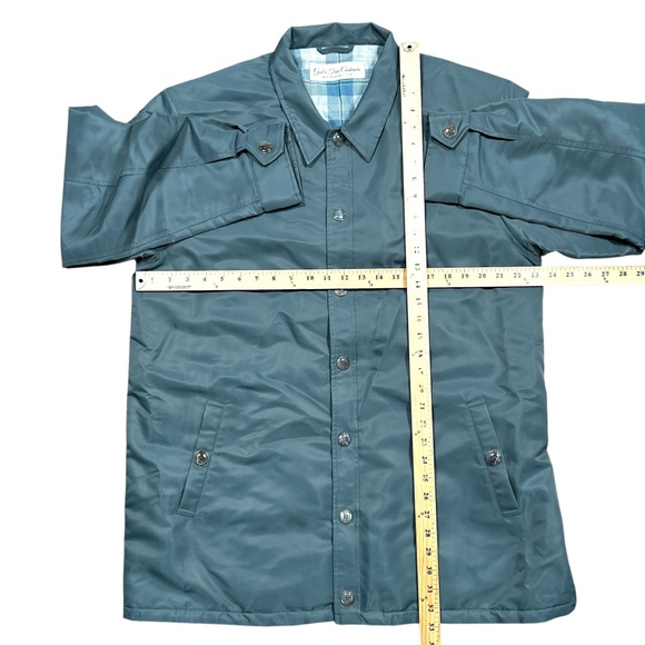 God's True Cashmere Parachute Cashmere Lined Nylon Jacket Teal Green Mens XL - Picture 10 of 10
